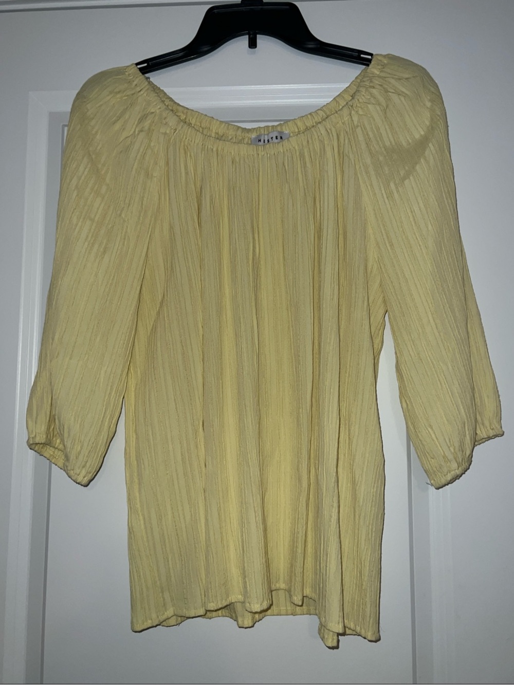 Light Yellow Peasant Tunic Top by Misa